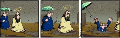 Fingerpori - Jeesus kävelee papin kanssa lätäkön yli.jpg
